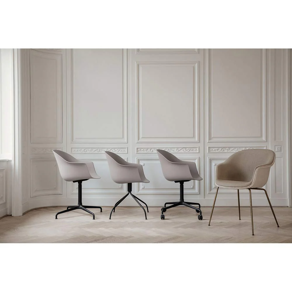 Bat Unupholstered Meeting Chair - New Beige Shell, 4-Star Base - Image 2