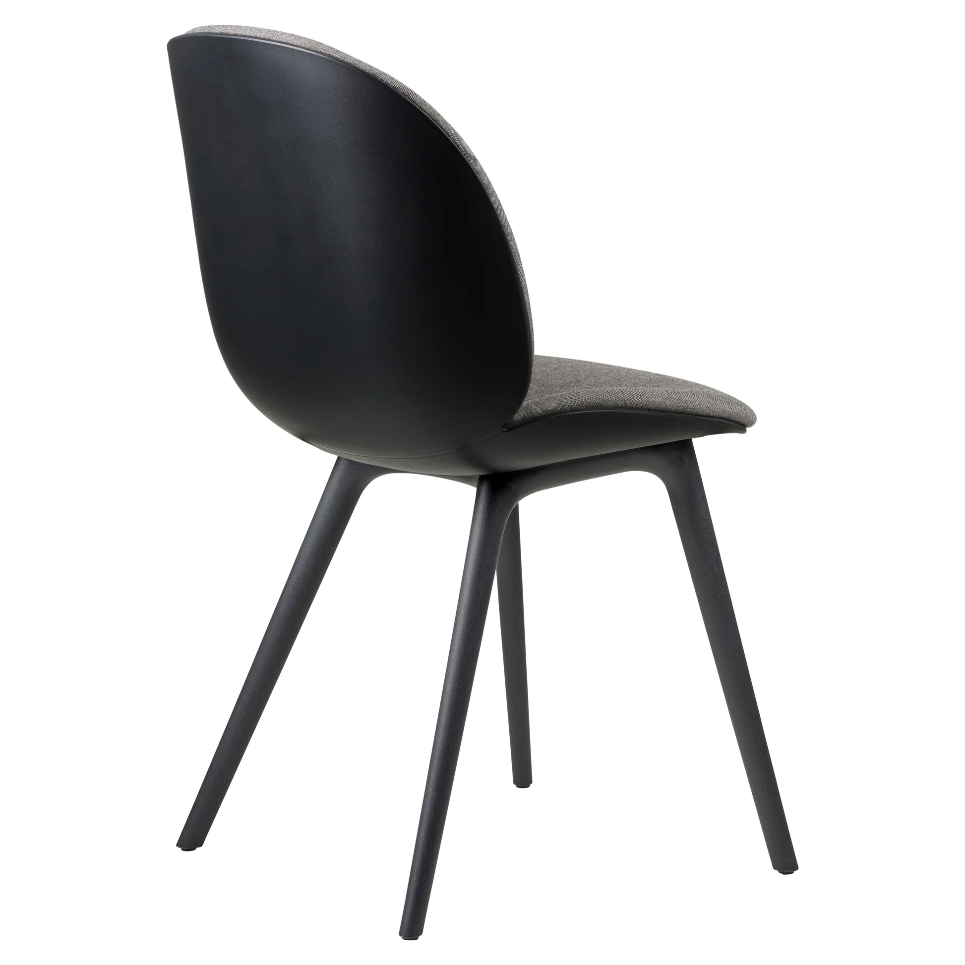 Beetle Dining Chair - Front Upholstered, Black Plastic Base - Image 6