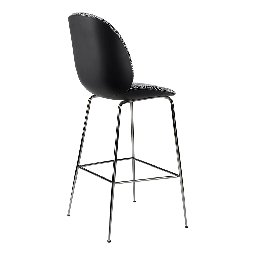 Beetle Front Upholstered Bar Counter Chair - Conic Base - Image 3