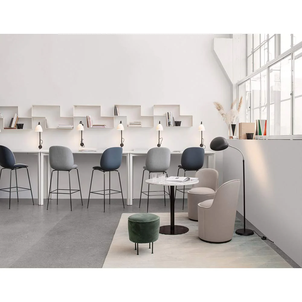Beetle Front Upholstered Bar Counter Chair - Conic Base - Image 5