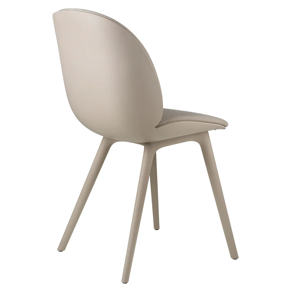 Beetle Front Upholstered Dining Chair - Plastic Base, Monochrome - Image 2