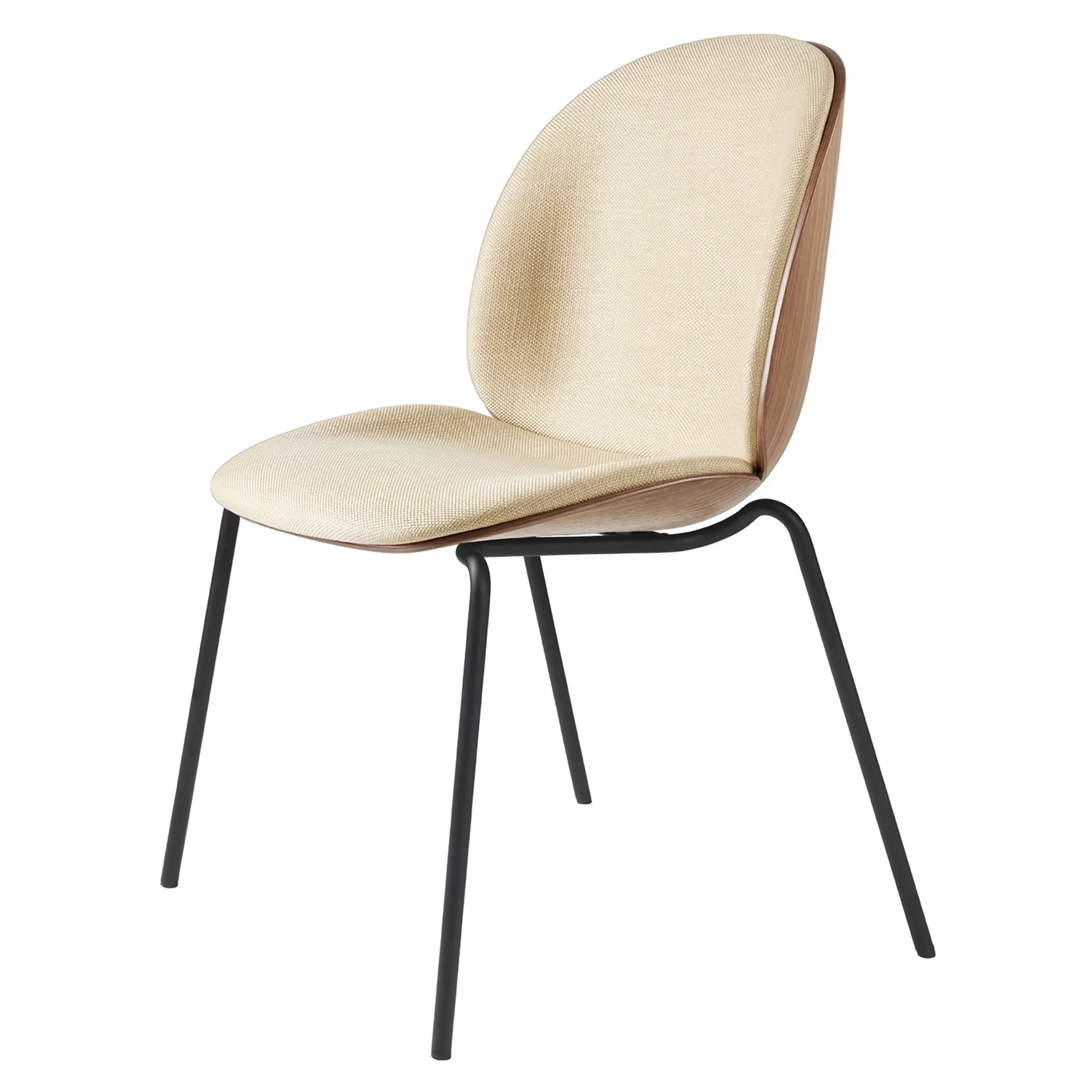 Beetle Front Upholstered Dining Chair - Veneer Shell - Image 3