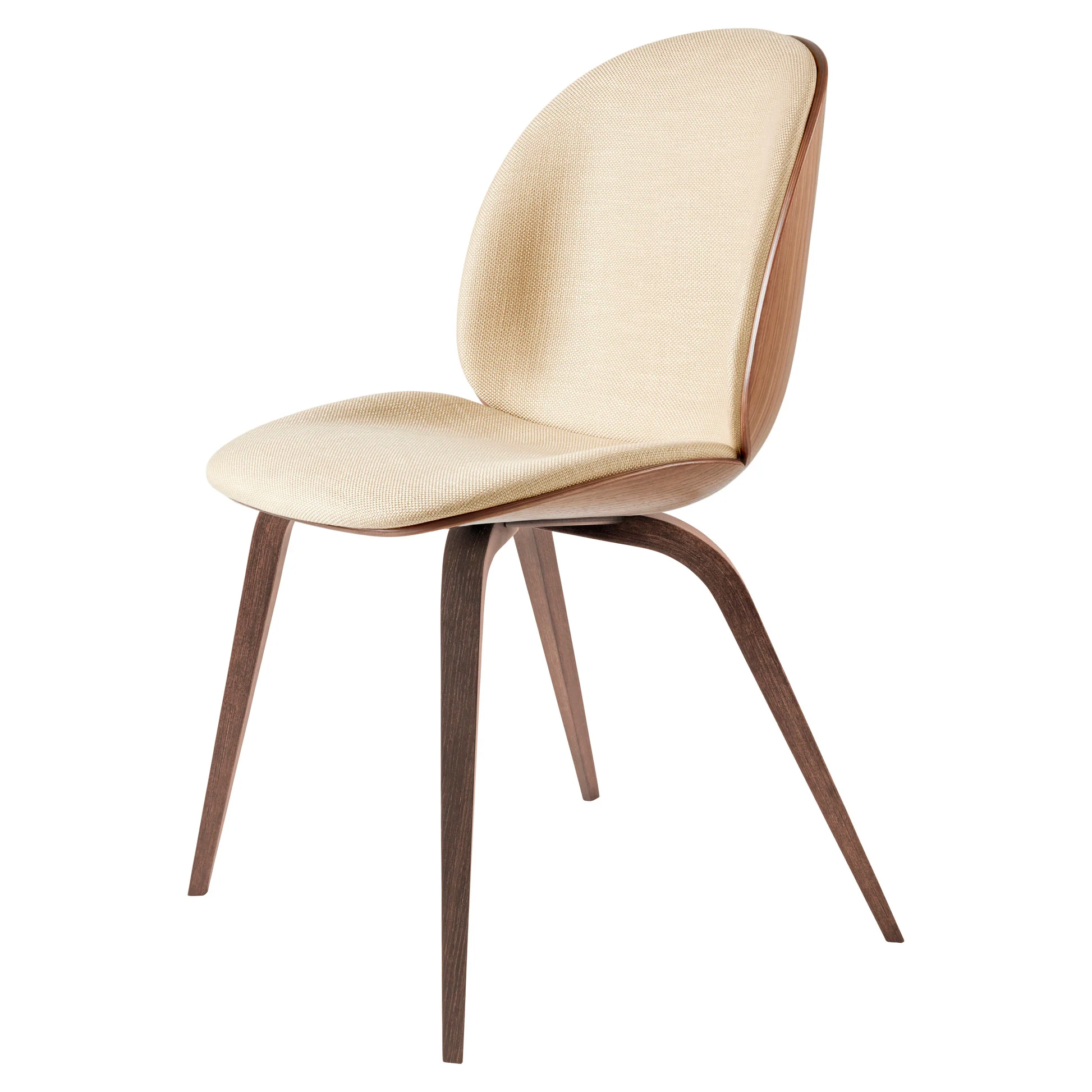 Beetle Front Upholstered Dining Chair - Veneer Shell - Image 4