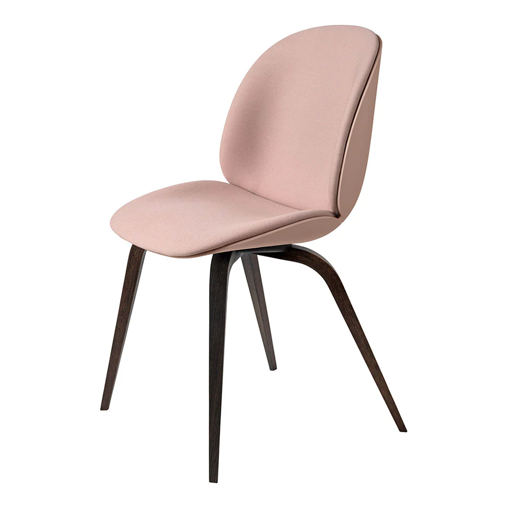 Beetle Front Upholstered Dining Chair - Wood Base - Image 5