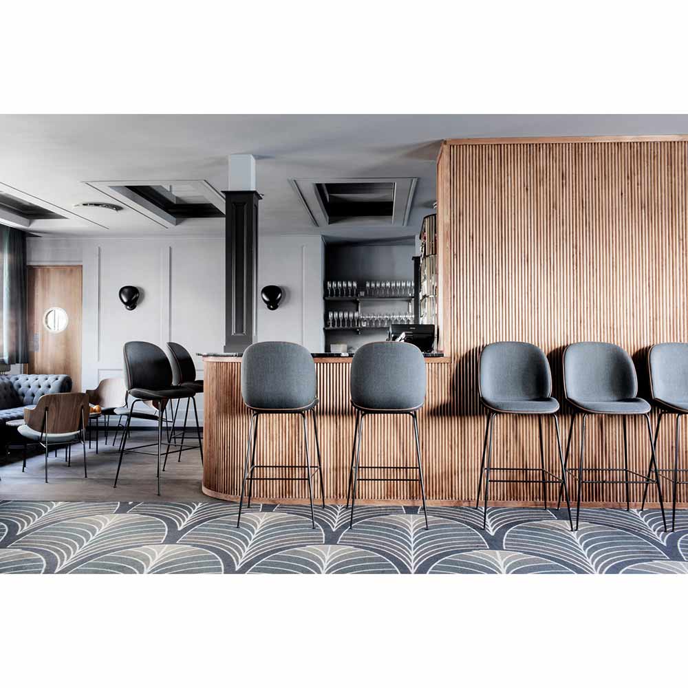 Beetle Fully Upholstered Bar Counter Chair - Conic Base - Image 9