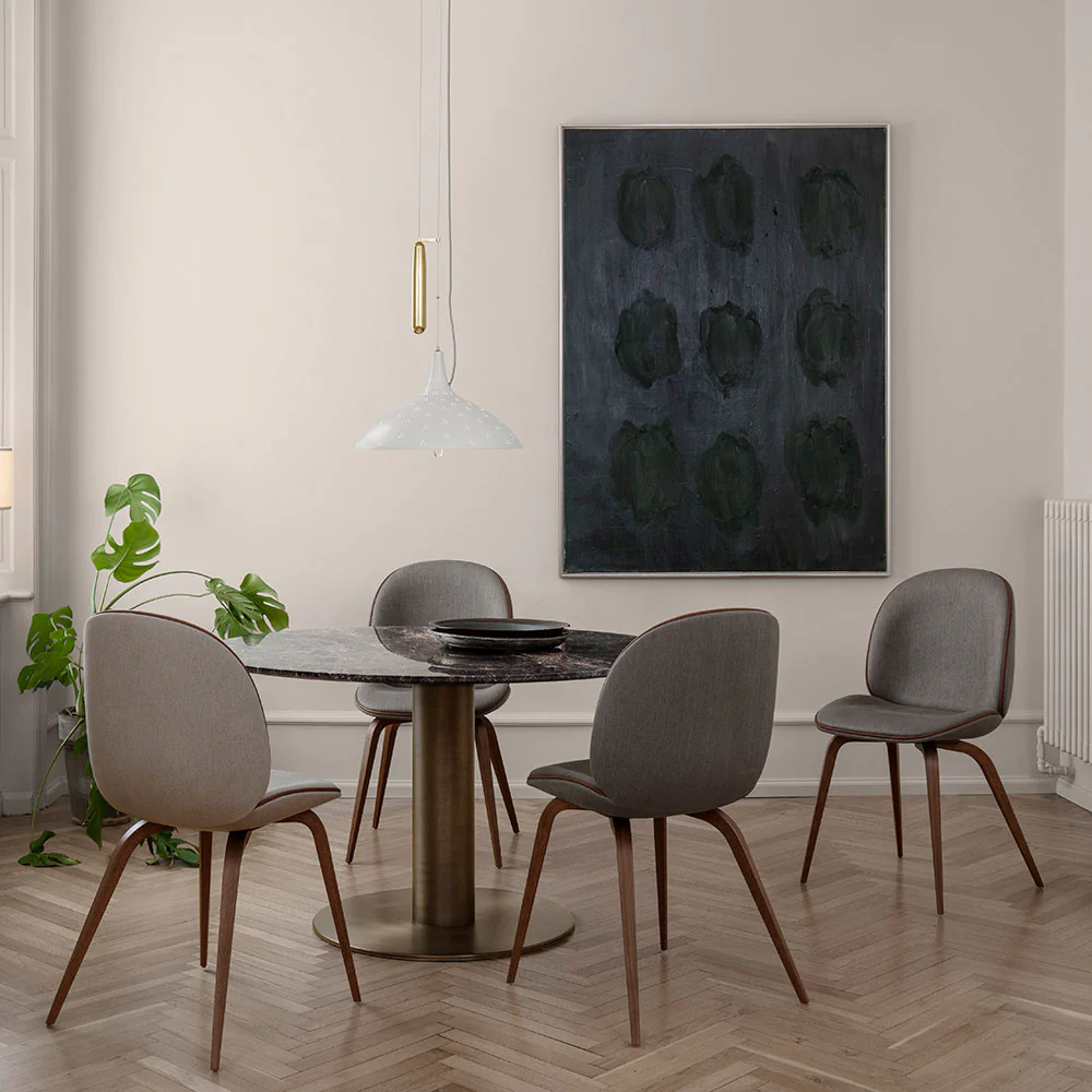 Beetle Fully Upholstered Dining Chair - Wood Base - Image 5