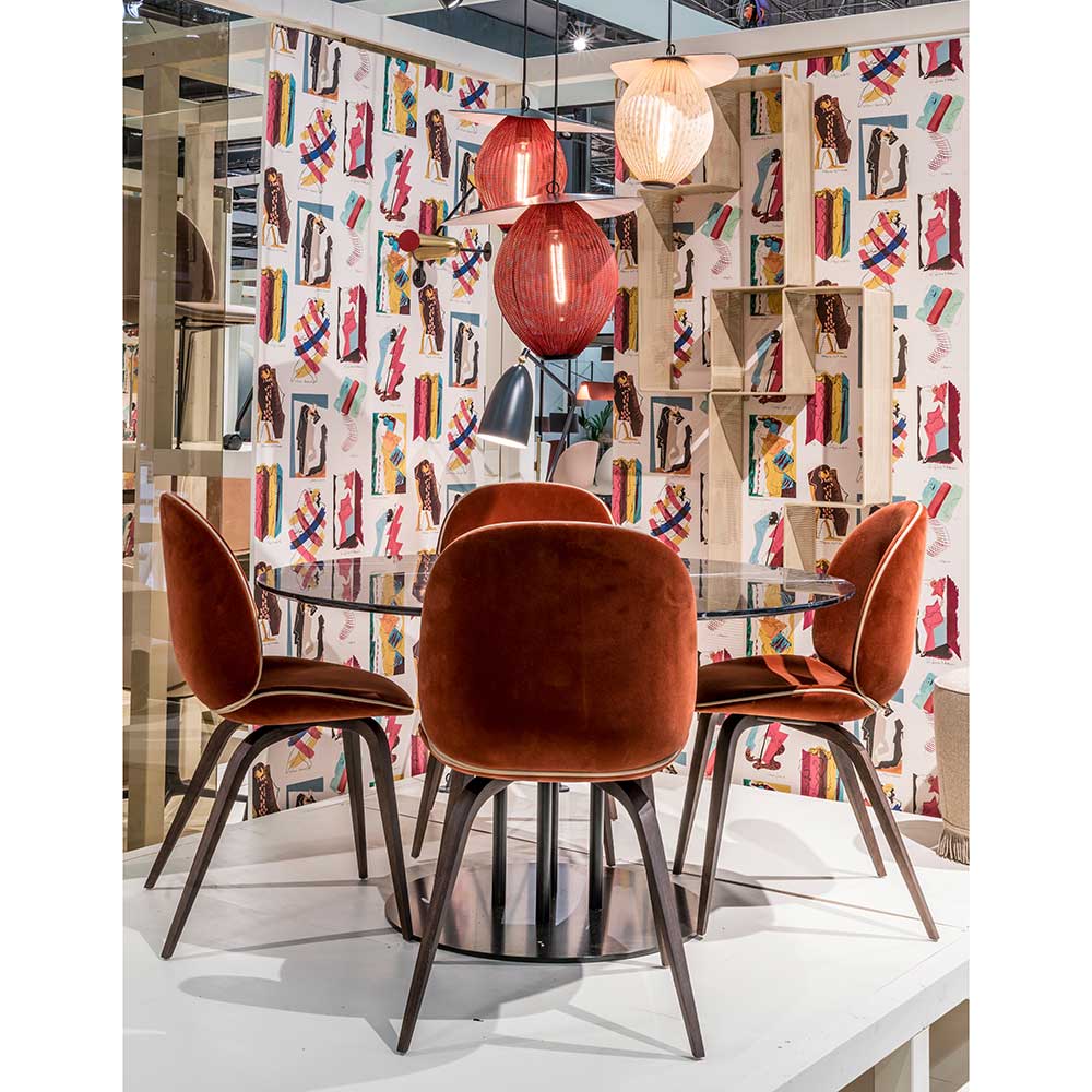 Beetle Fully Upholstered Dining Chair - Wood Base - Image 6