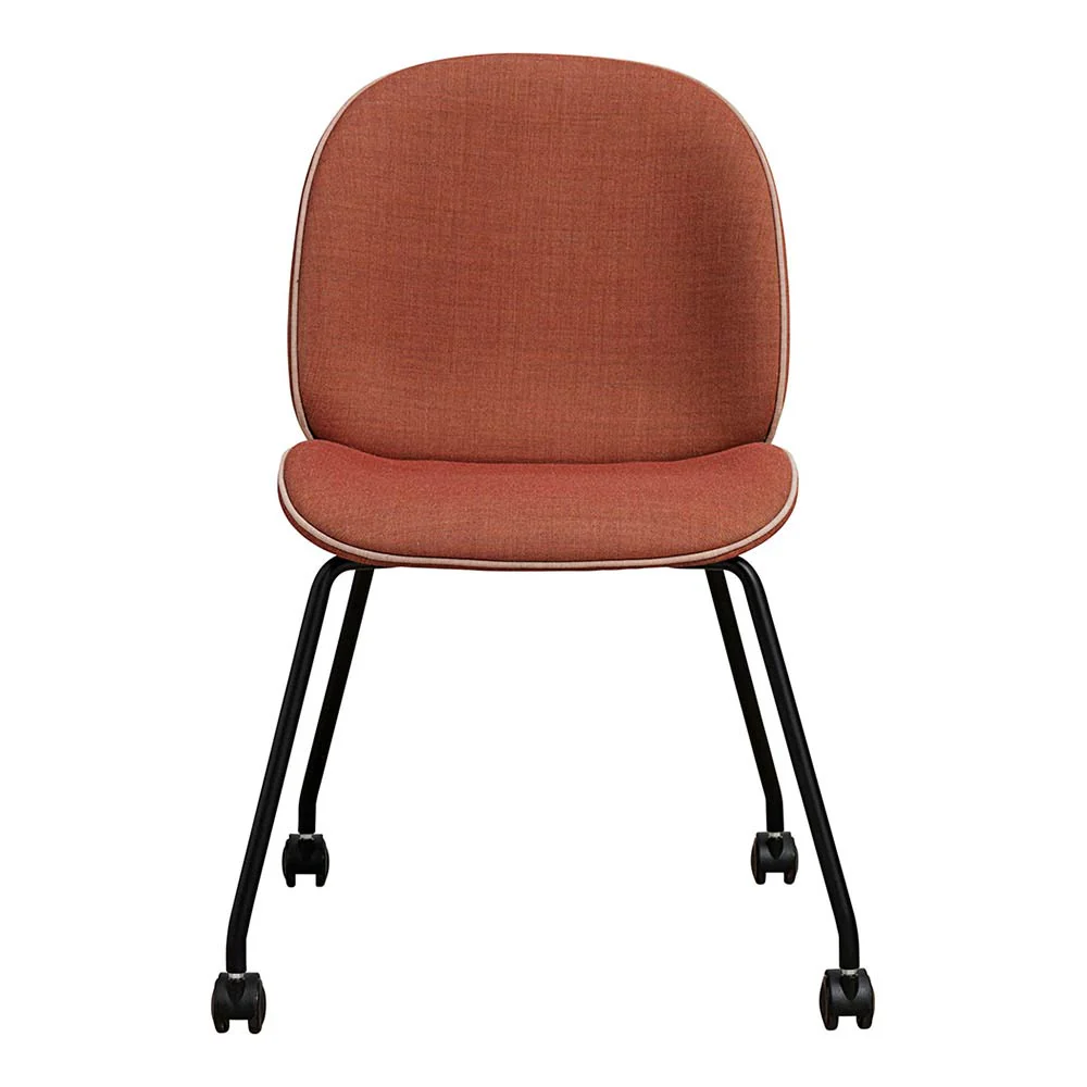 Beetle Fully Upholstered Meeting Chair - 4-Leg Base With Castors - Image 4