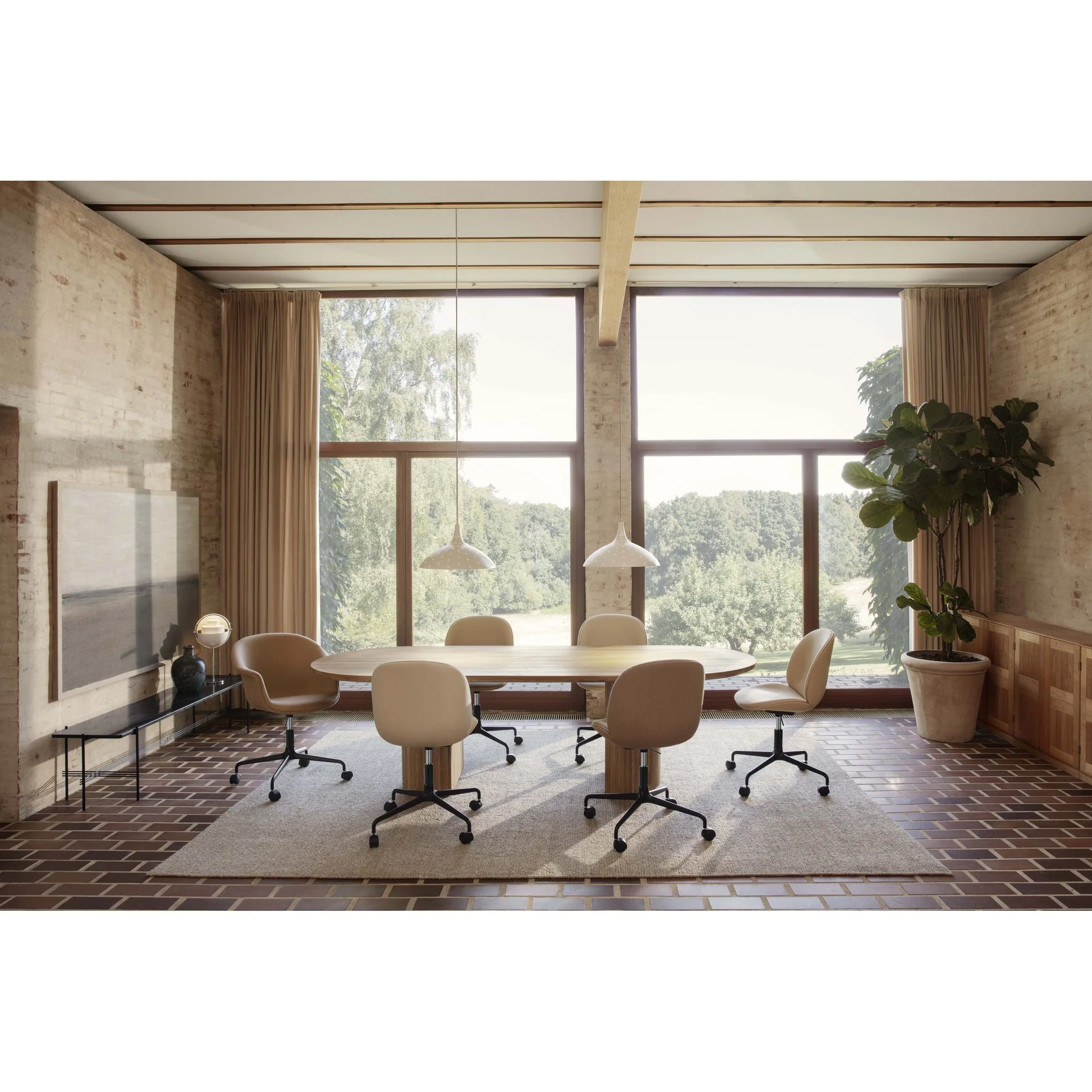 Beetle Fully Upholstered Meeting Chair - Height Adjustable with Castors - Image 7