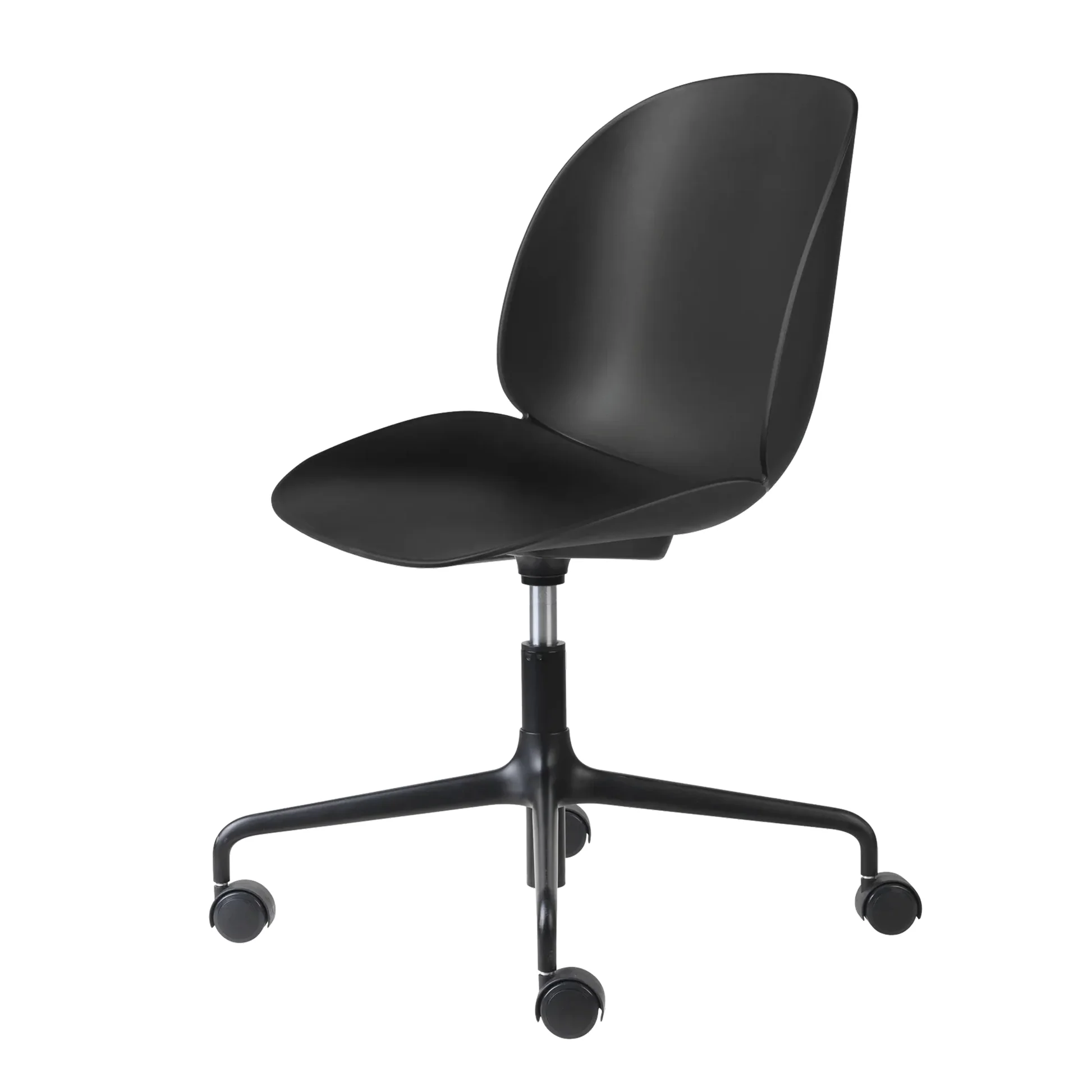 Beetle Unupholstered Meeting Chair - Height Adjustable with Castors - Image 5