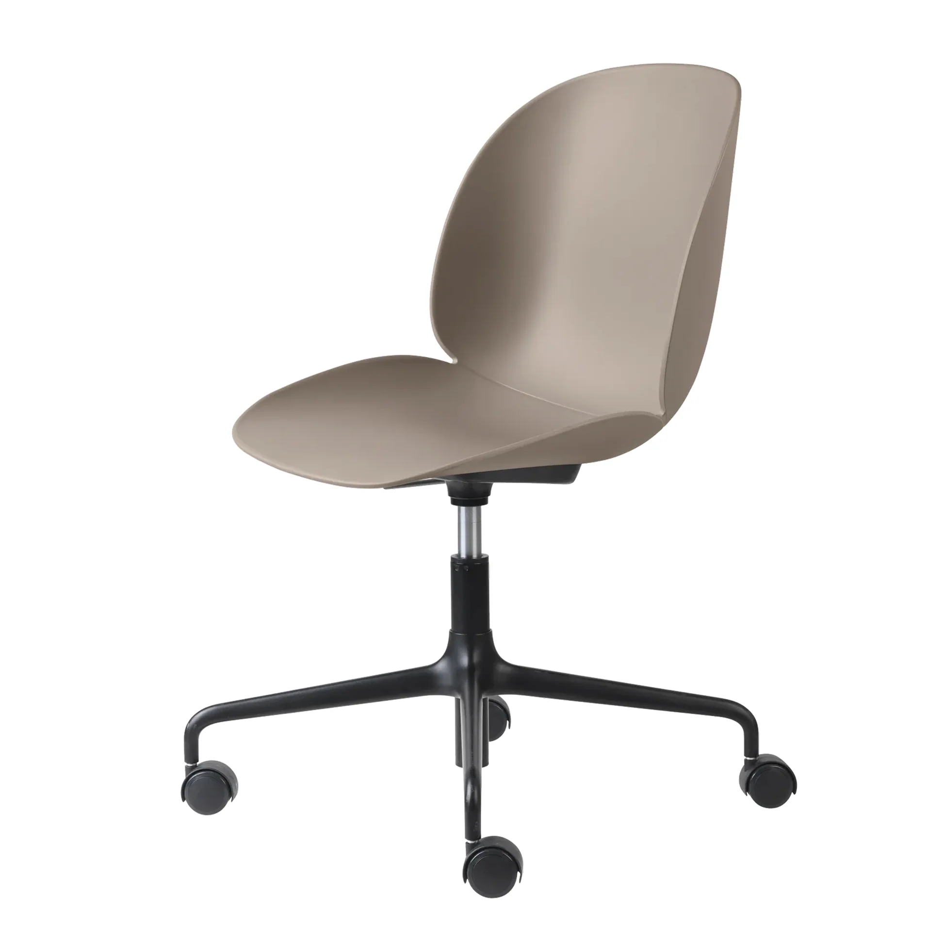 Beetle Unupholstered Meeting Chair - Height Adjustable with Castors - Image 2