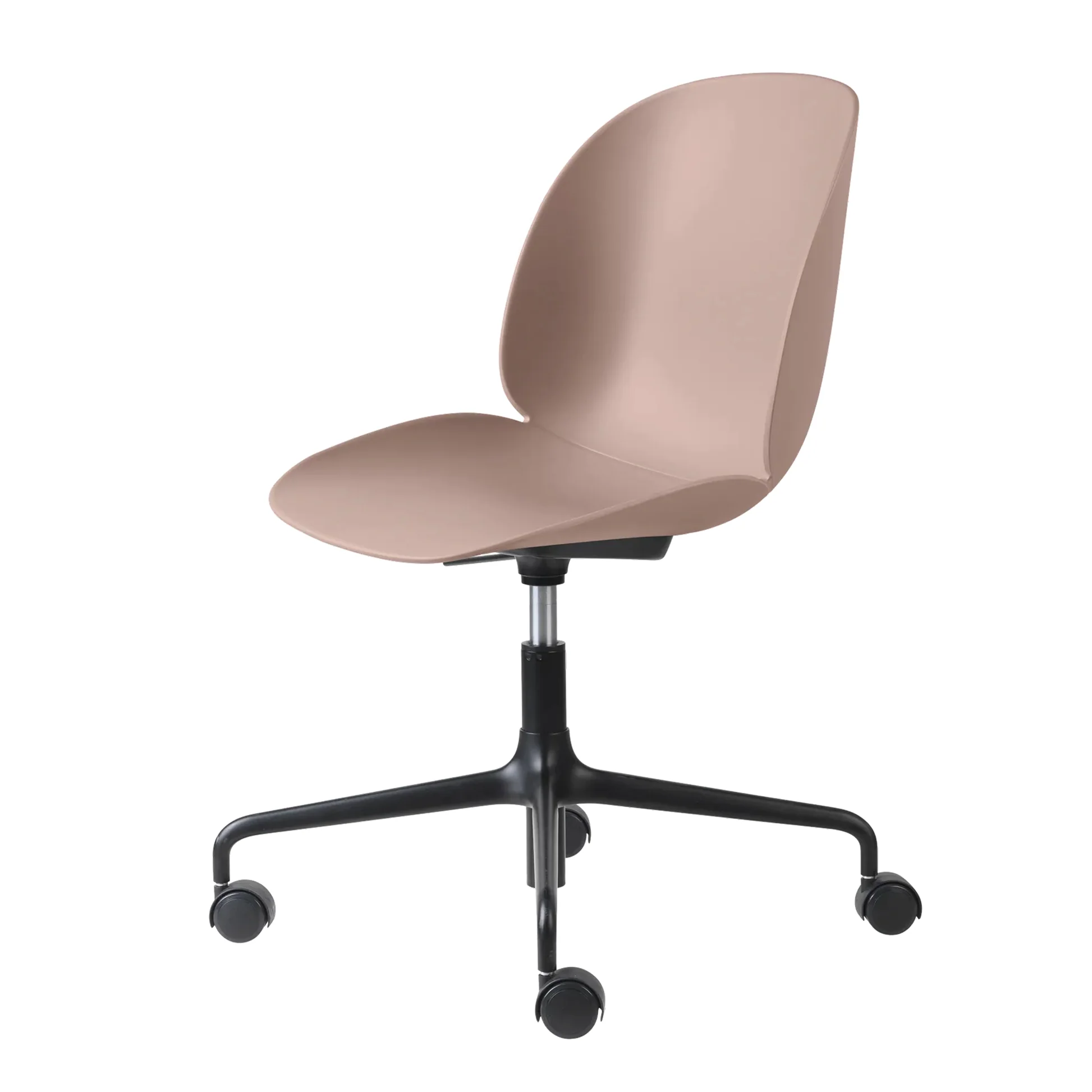 Beetle Unupholstered Meeting Chair - Height Adjustable with Castors - Image 3