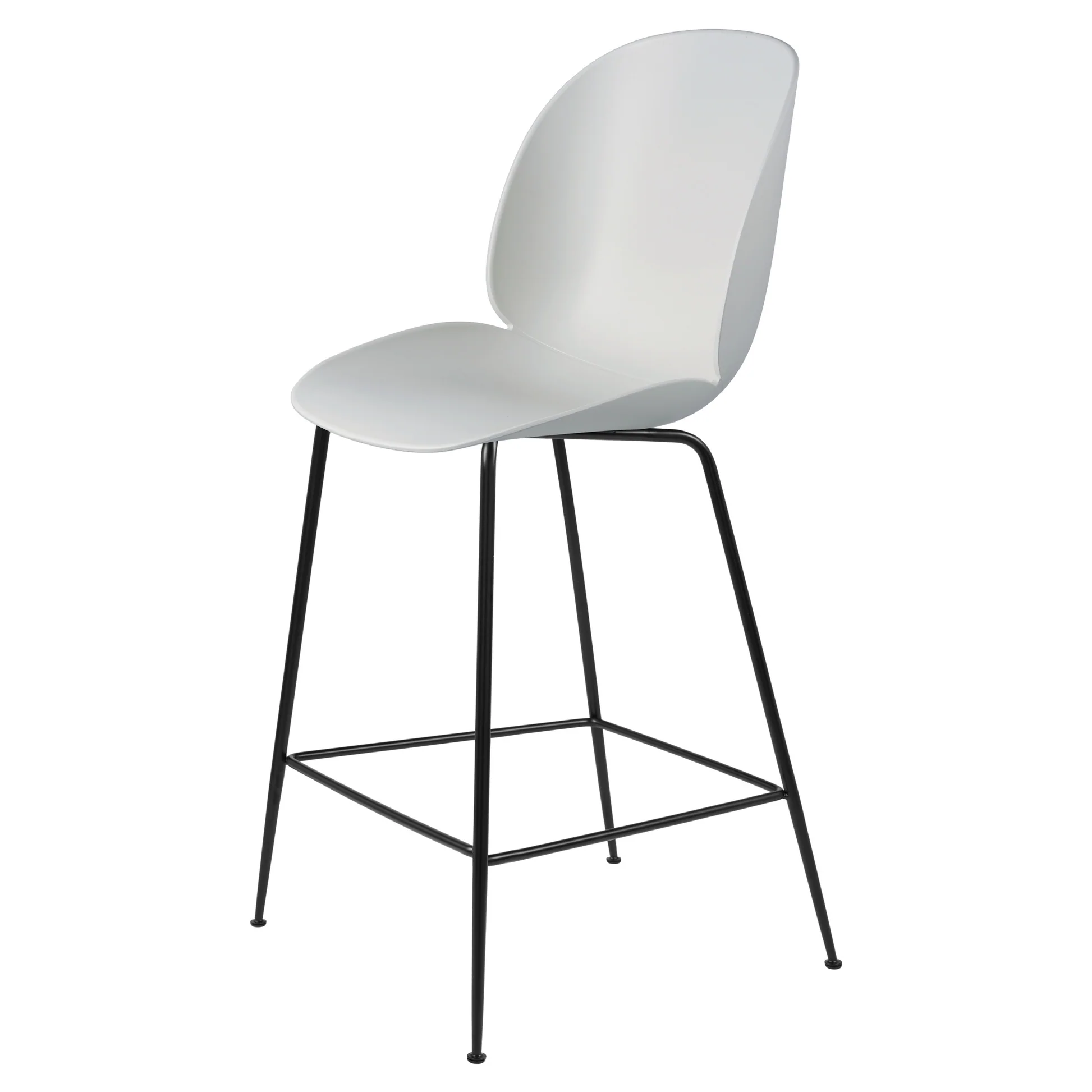 Beetle Unupholstered Counter Chair - Lunar Gray, Black Matte Base