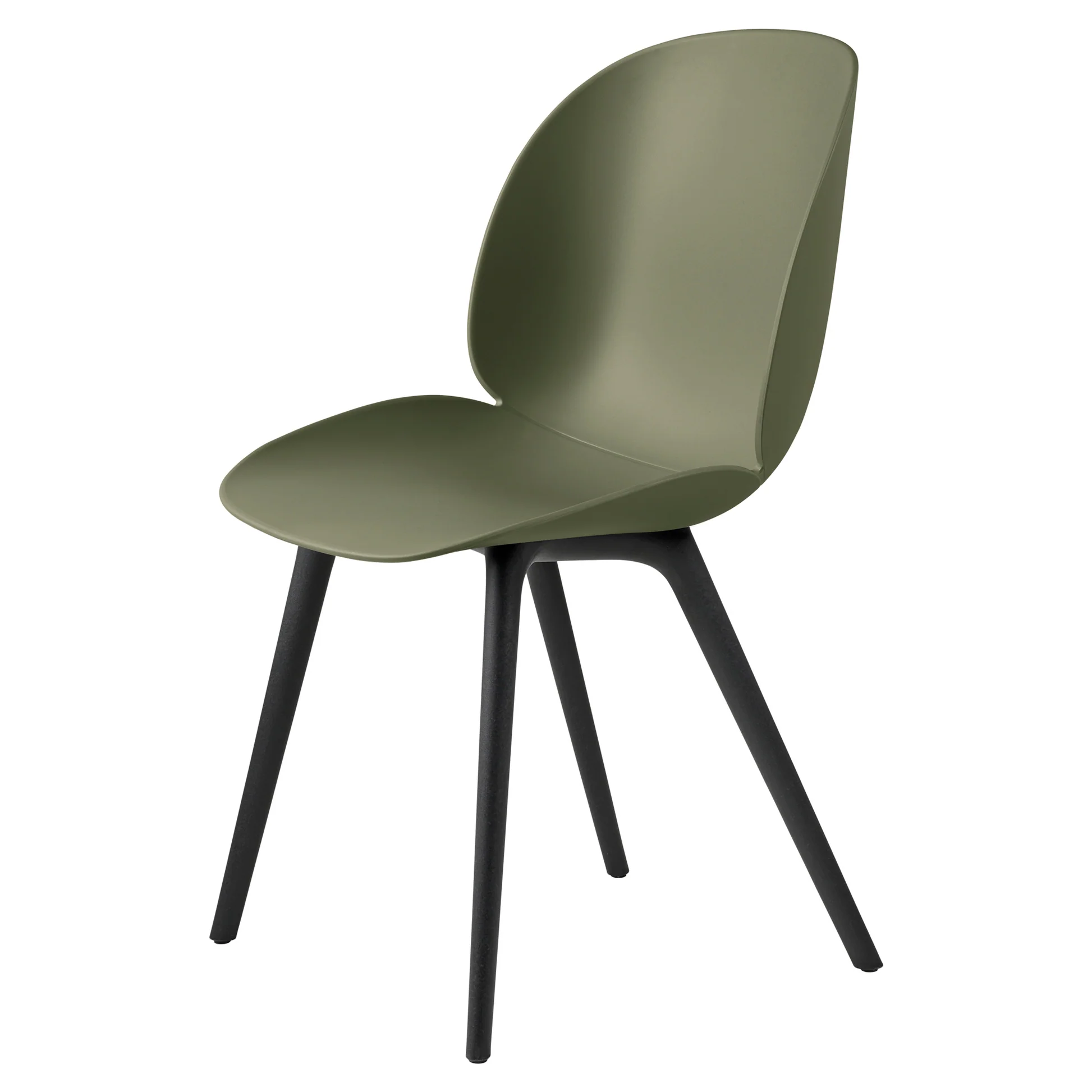 Beetle Unupholstered Dining Chair - Fern Green, Plastic Base