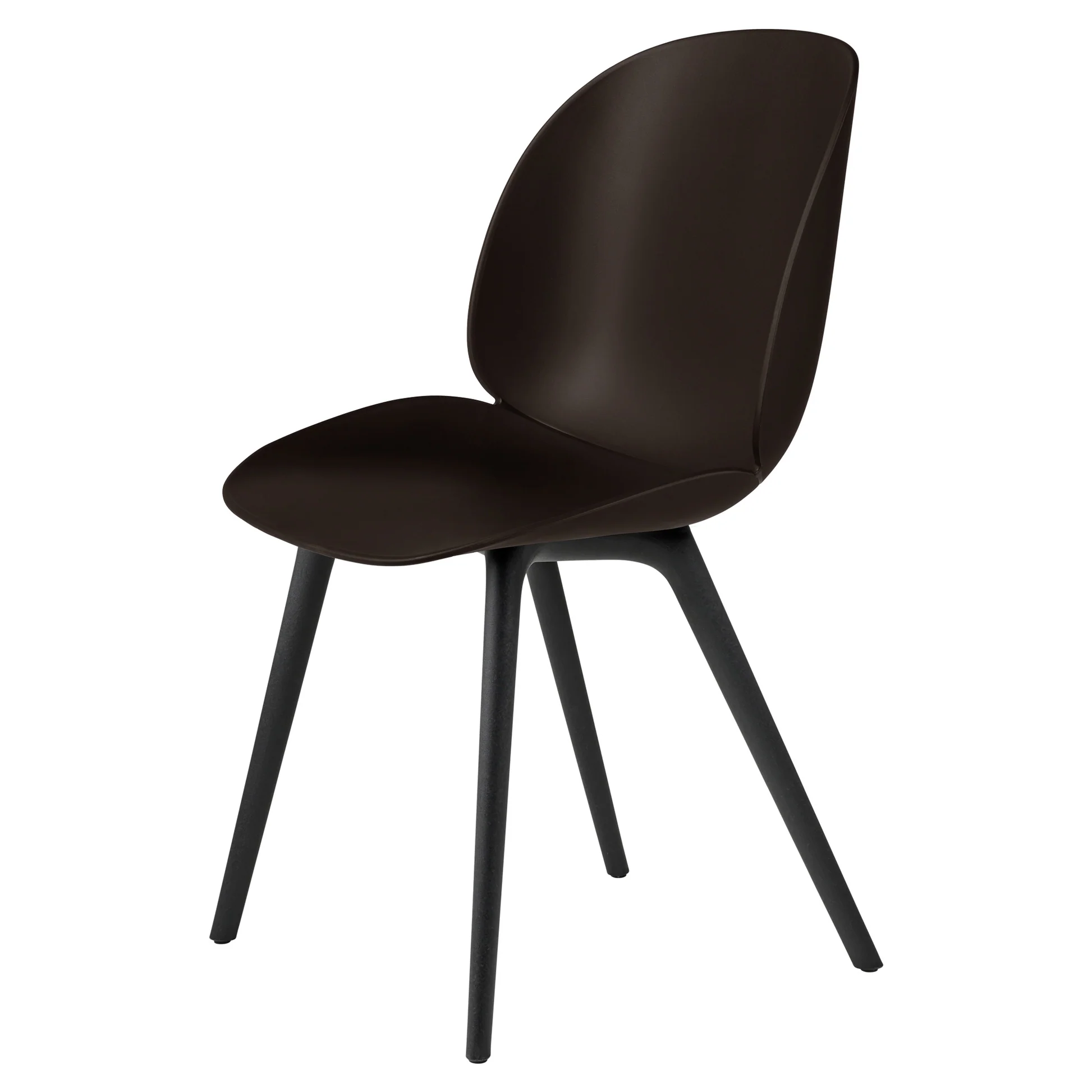 Beetle Unupholstered Dining Chair - Mocha Brown, Plastic Base