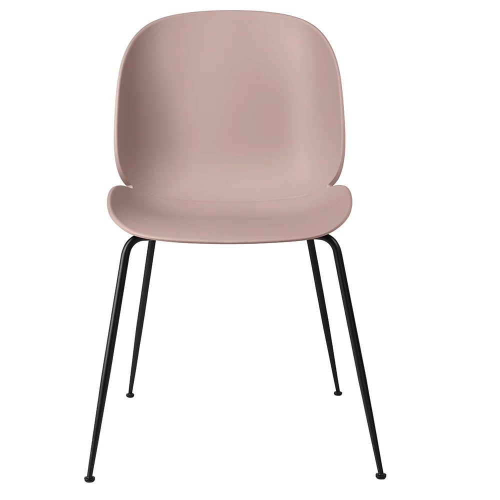 Beetle Unupholstered Dining Chair - Sweet Pink, Black Matte Base - Image 2