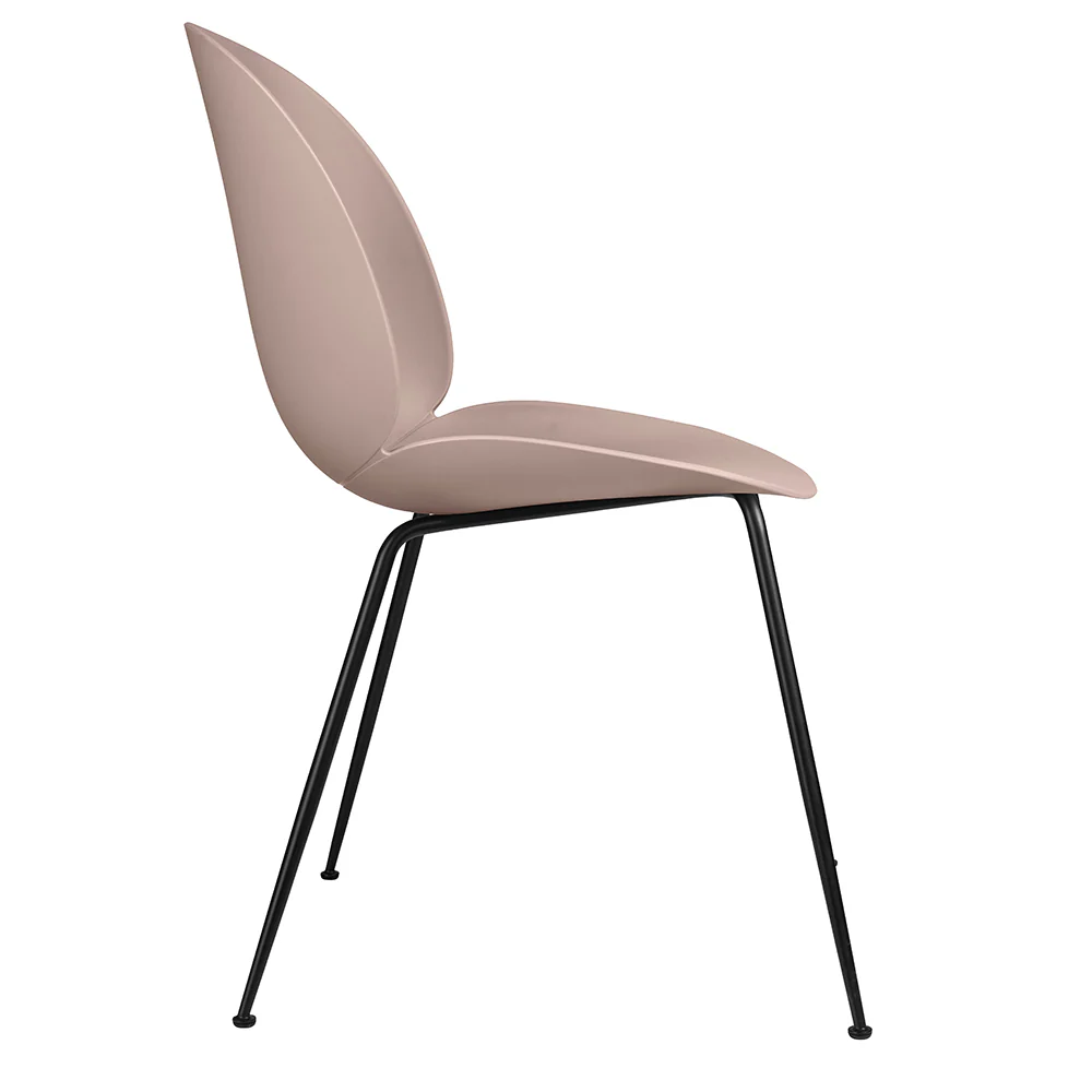 Beetle Unupholstered Dining Chair - Sweet Pink, Black Matte Base - Image 3