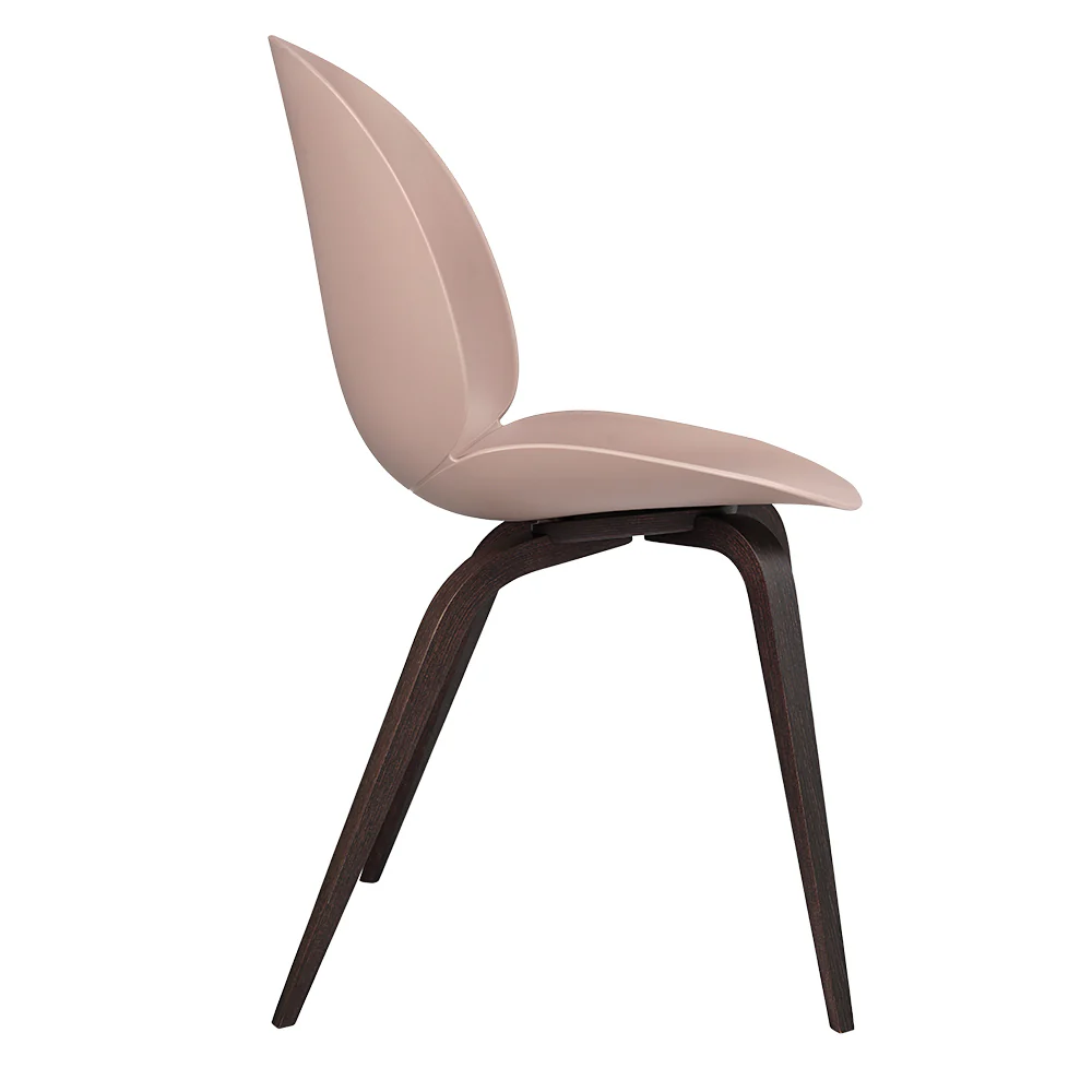 Beetle Unupholstered Dining Chair - Sweet Pink, Smoked Oak Base - Image 3