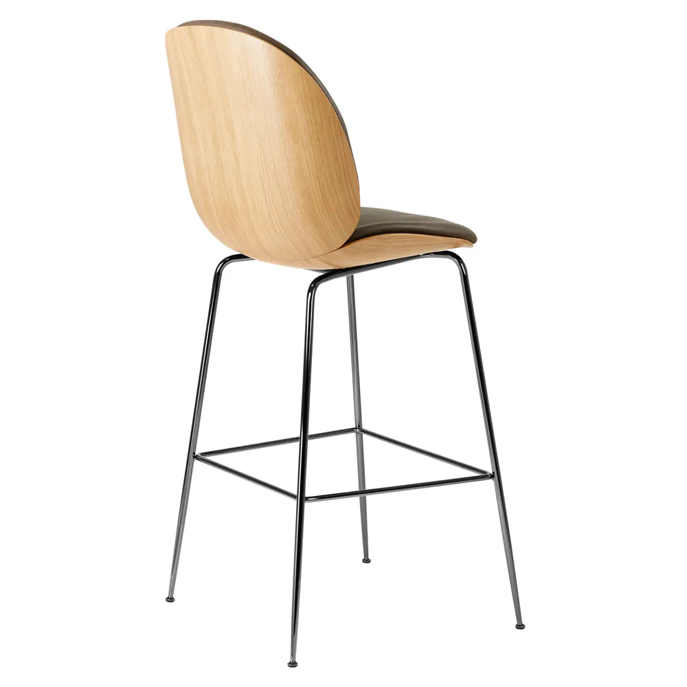 Beetle Veneer Shell Bar Counter Chair - Image 3
