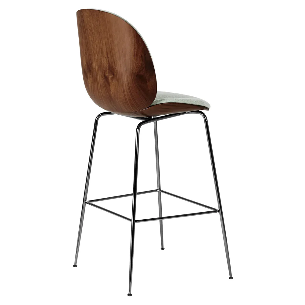 Beetle Veneer Shell Bar Counter Chair - Image 4