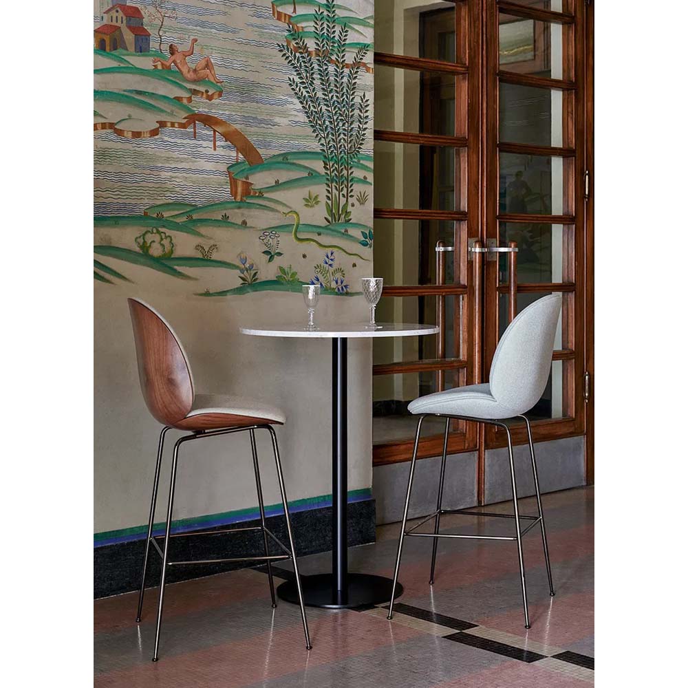 Beetle Veneer Shell Bar Counter Chair - Image 7