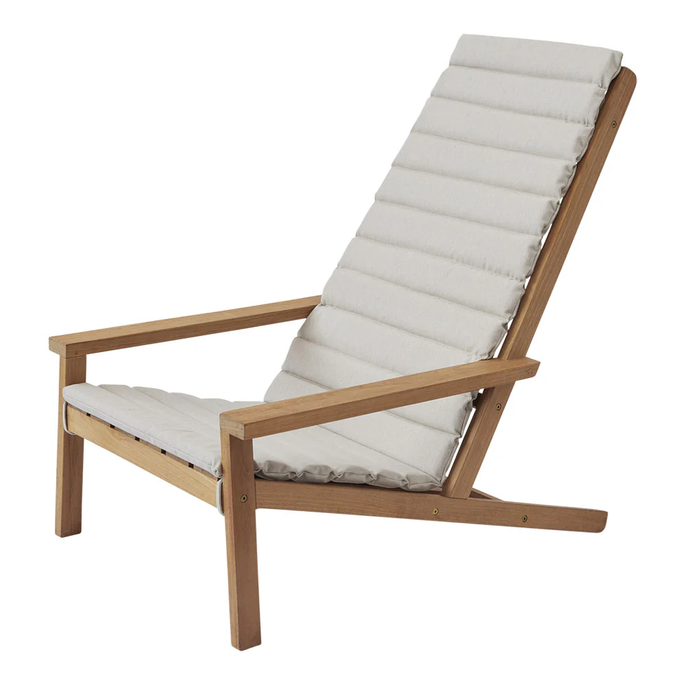 Between Lines Outdoor Deck Chair Cushion - Papyrus