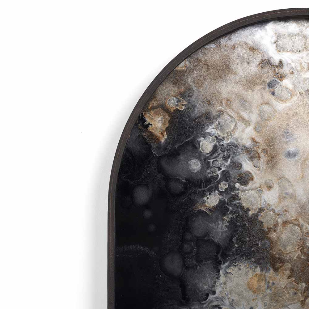 Black Organic Glass Tray - Oblong, Medium - Image 4