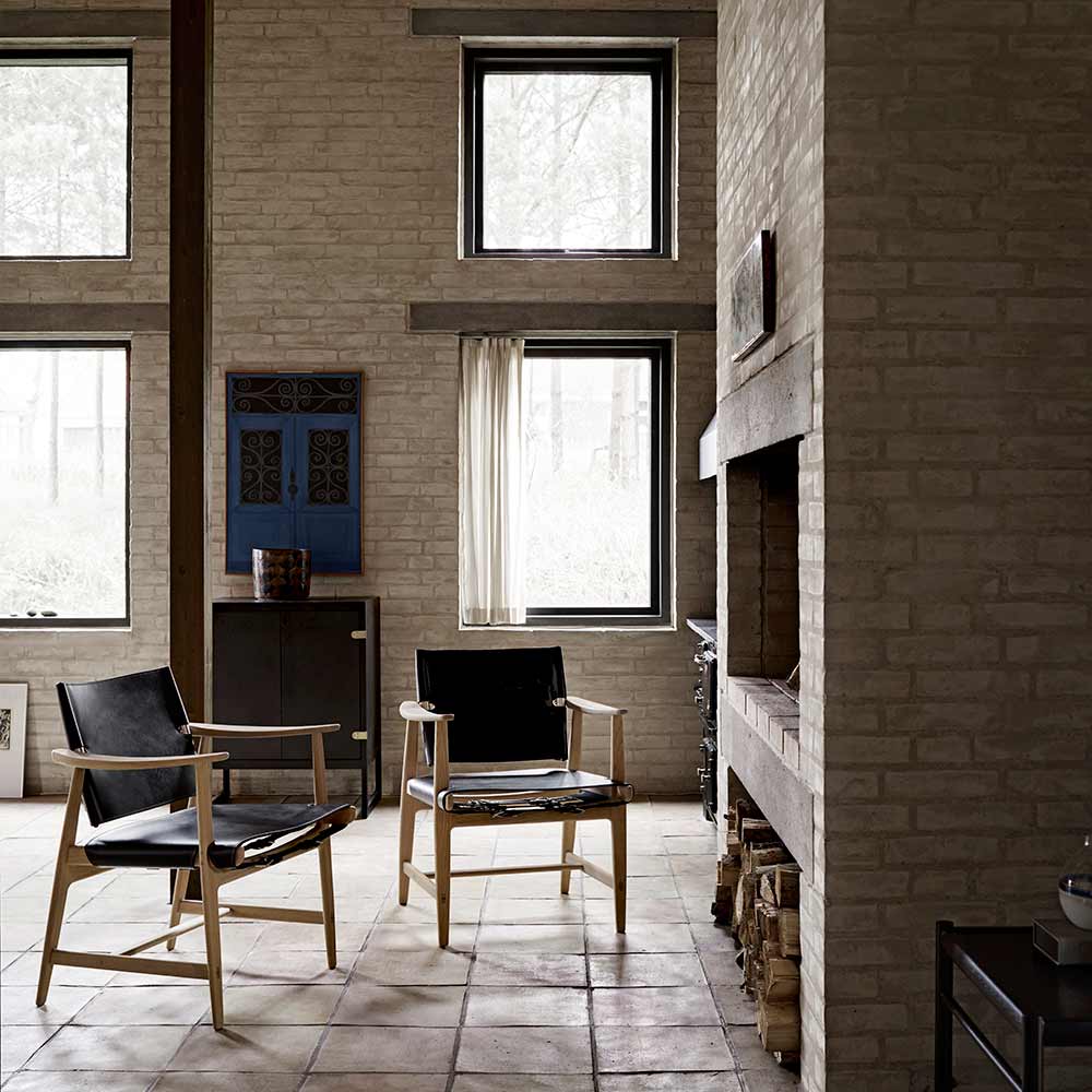 BM1106 Huntsman Dining Chair - Leather, Oak White Oil - Image 5