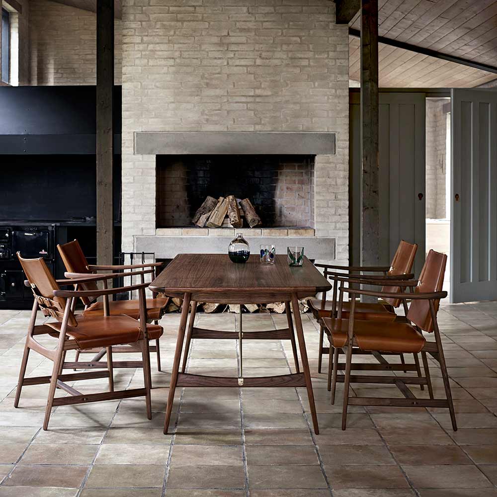 BM1106 Huntsman Dining Chair - Leather, Walnut Oil - Image 4