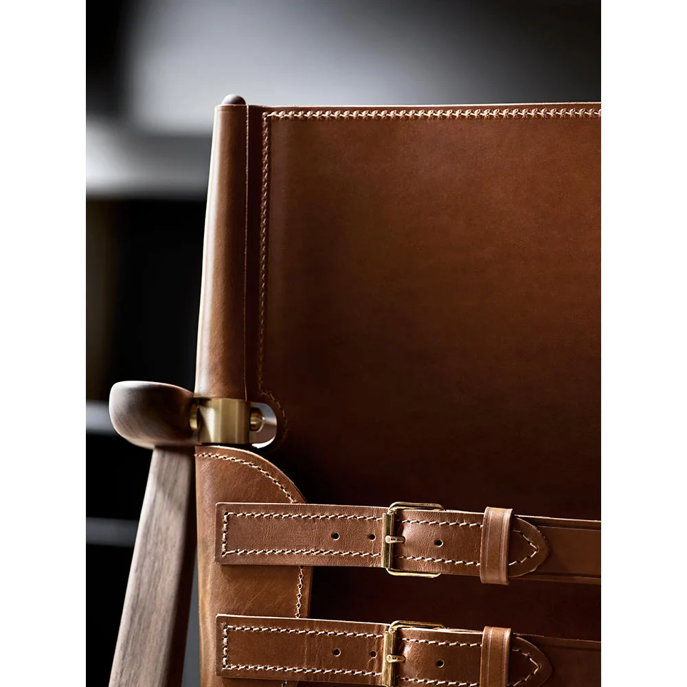 BM1106 Huntsman Dining Chair - Leather, Walnut Oil - Image 5