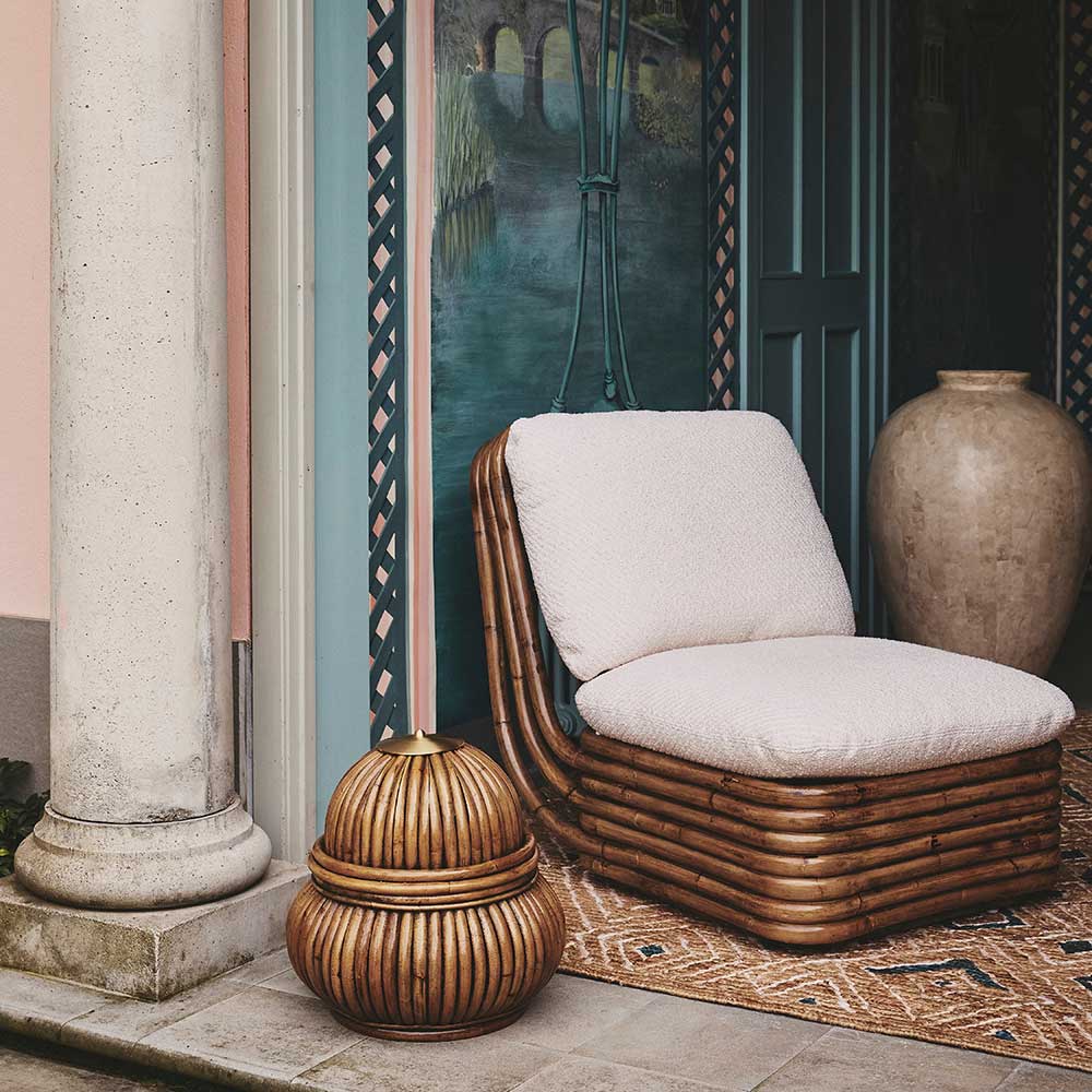 Quick Ship Bohemian 72 Lounge Chair - Dedar Lupo 007 Diagonal Boucle - Image 4