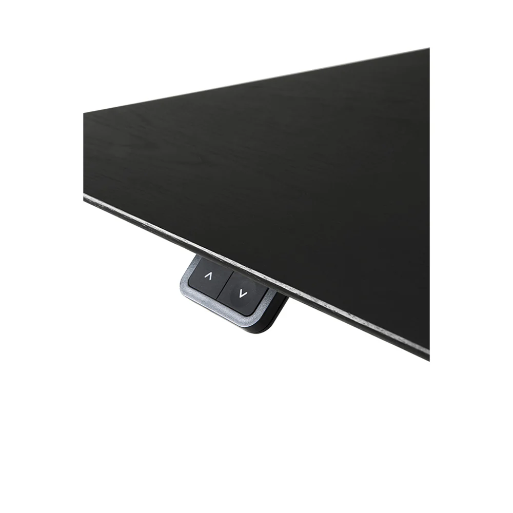 Bok Adjustable Desk Table Top - Black Oak, With Cable Management - Image 5