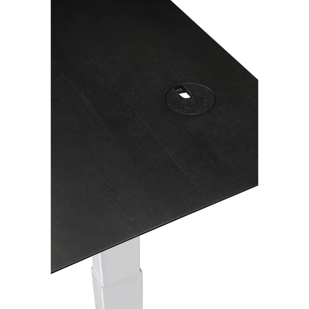 Bok Adjustable Desk Table Top - Black Oak, With Cable Management - Image 2