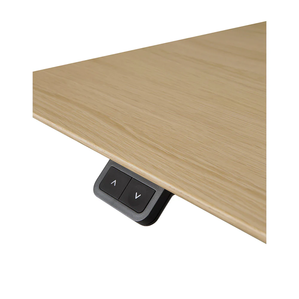Bok Adjustable Desk Table Top - Oak, With Cable Management - Image 5