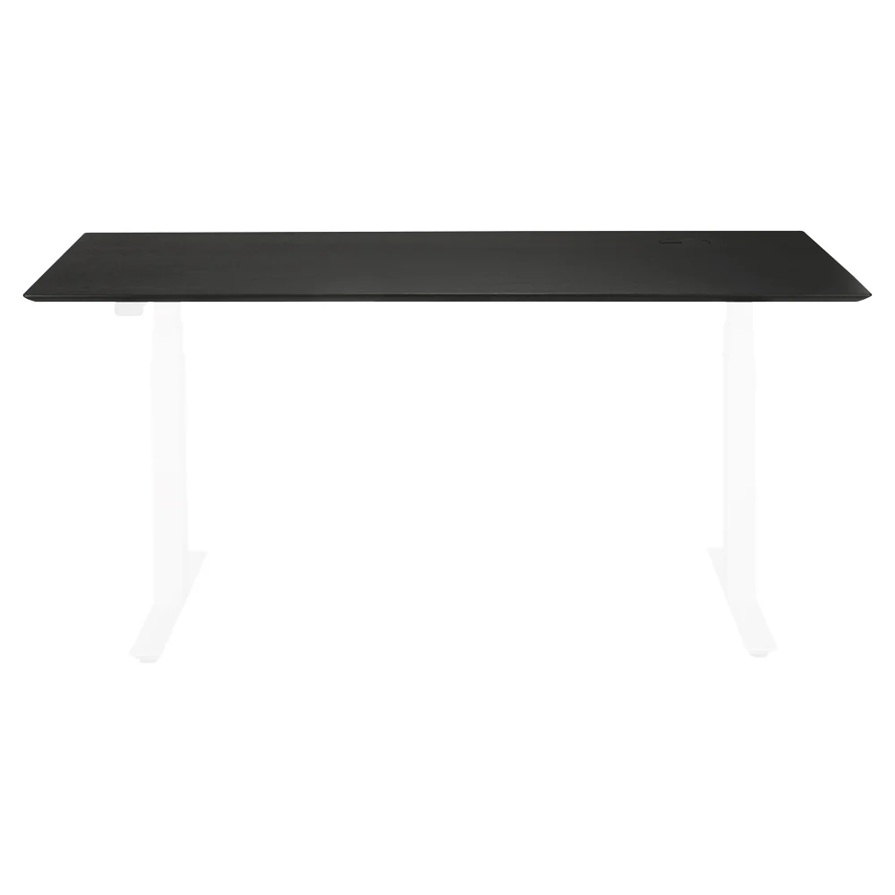 Bok Adjustable Desk Table Top - Black Oak, With Cable Management - Image 6