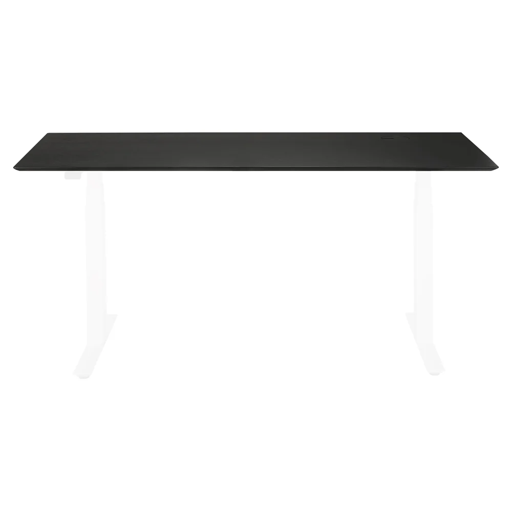 Bok Adjustable Desk Table Top - Black Oak, With Cable Management - Image 7