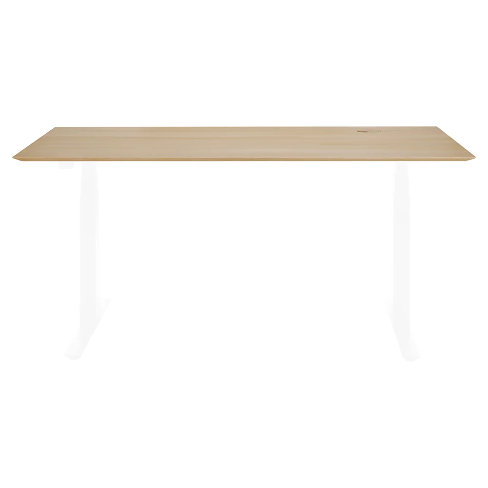 Bok Adjustable Desk Table Top - Oak, With Cable Management - Image 6