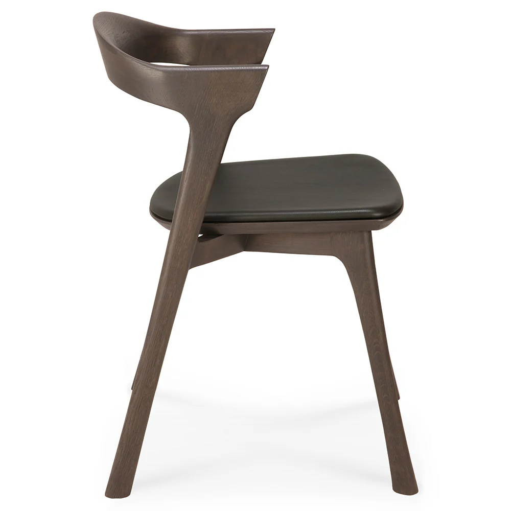 Bok Dining Chair - Brown Leather, Brown Oak - Image 3