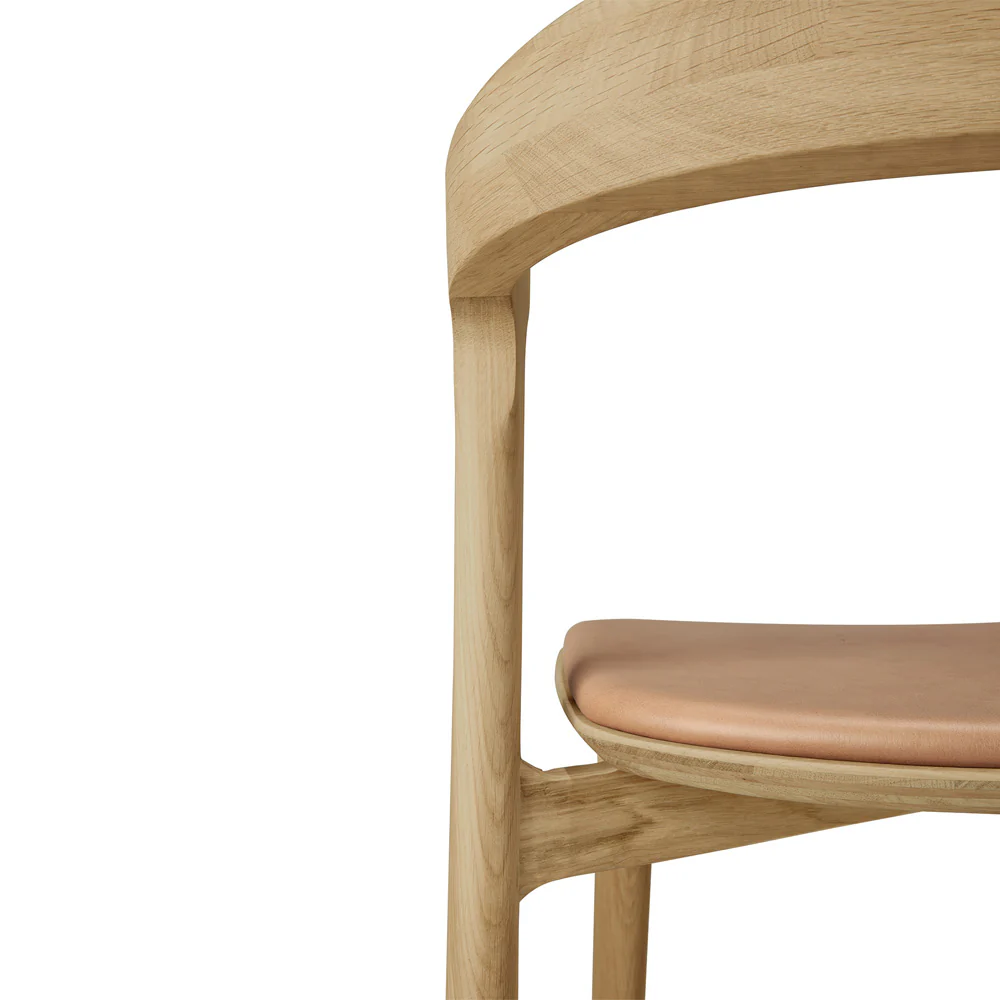 Bok Dining Chair - Sienna Leather, Oak - Image 8