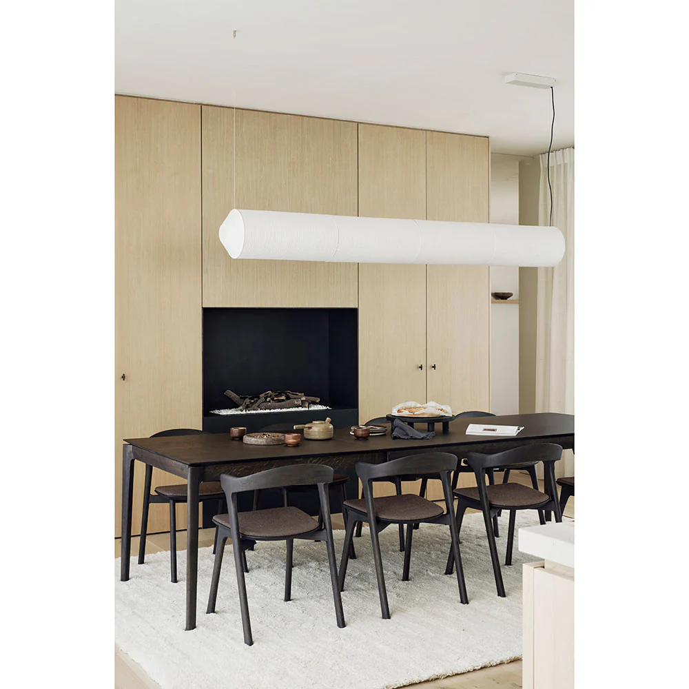 Bok Dining Chair - Warm Brown Fabric, Brown Oak - Image 10