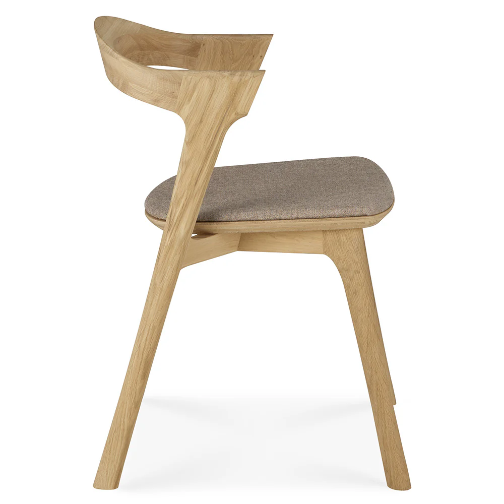 Bok Dining Chair - Warm Gray Fabric, Oak - Image 3