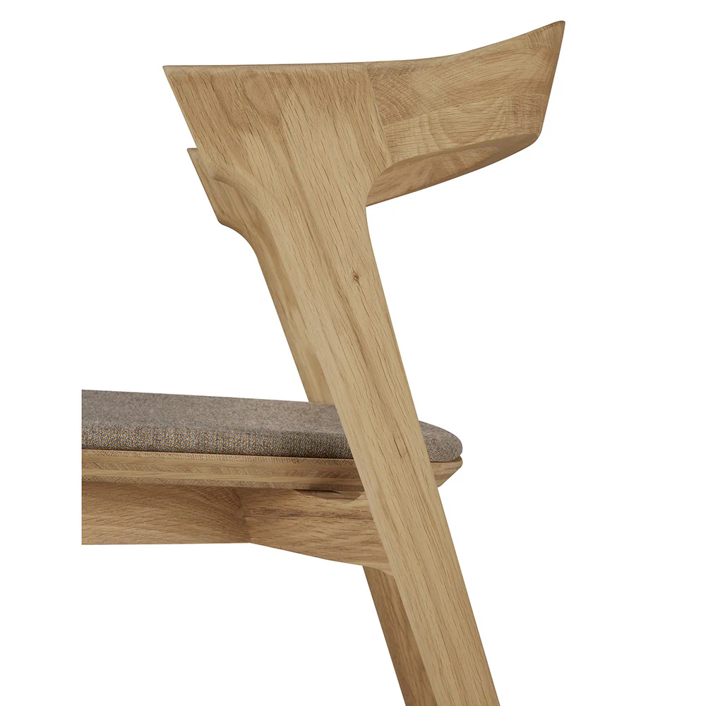 Bok Dining Chair - Warm Gray Fabric, Oak - Image 5