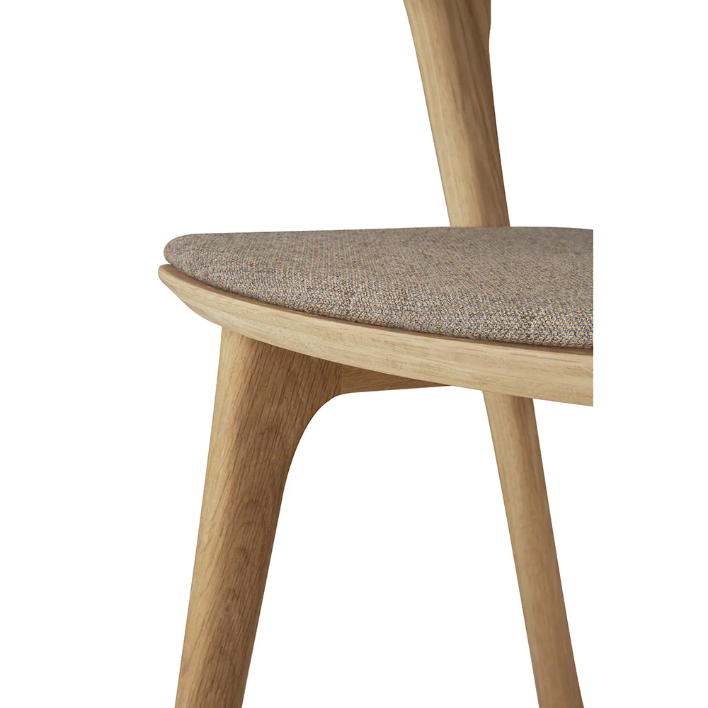 Bok Dining Chair - Warm Gray Fabric, Oak - Image 7