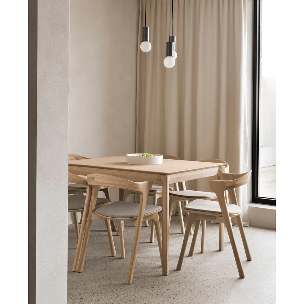Bok Dining Chair - Warm Gray Fabric, Oak - Image 8