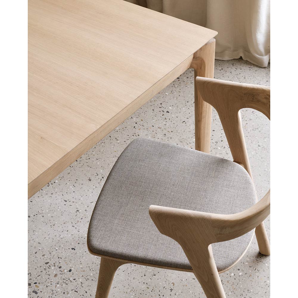 Bok Dining Chair - Warm Gray Fabric, Oak - Image 9