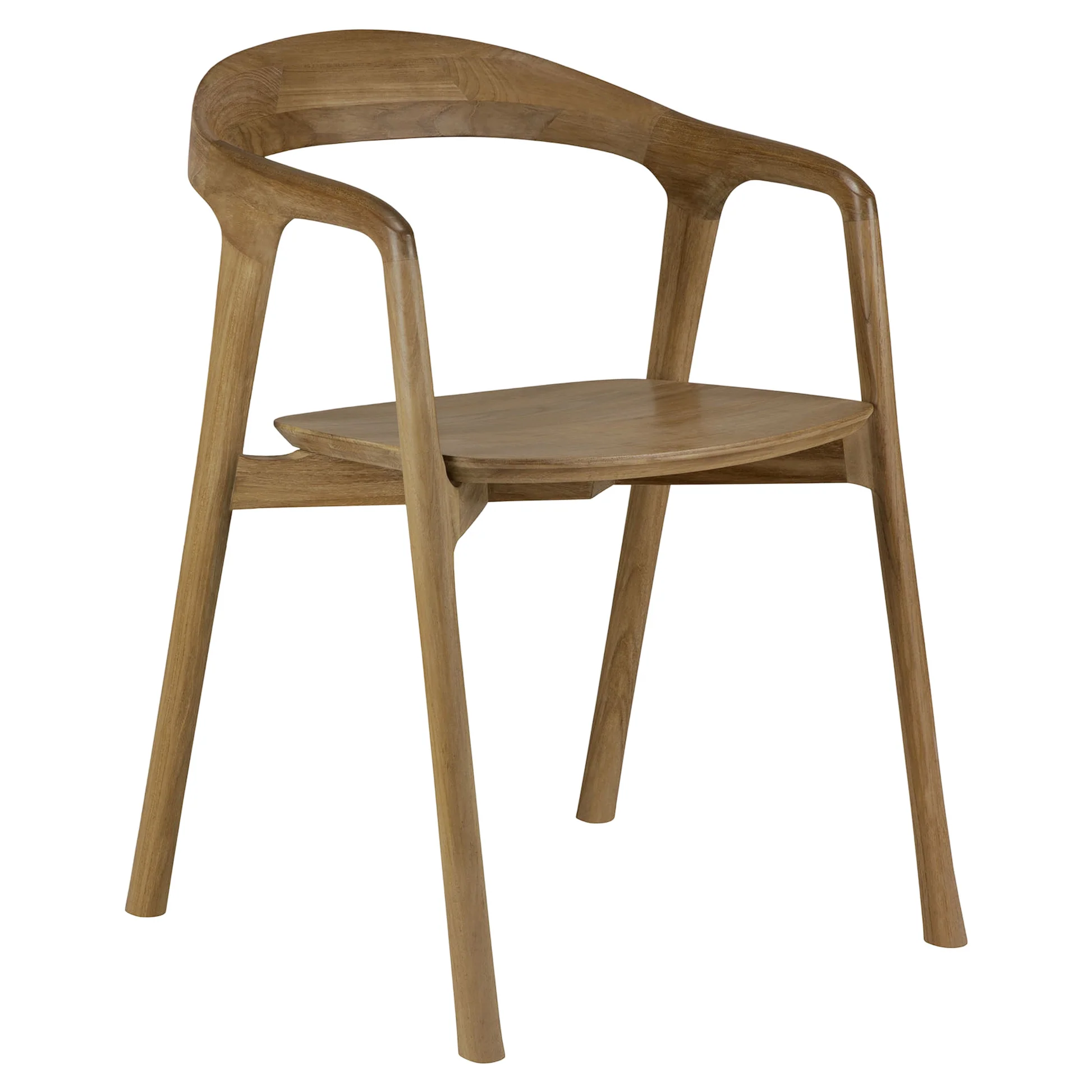 Bok Dining Chair With Armrest - Teak
