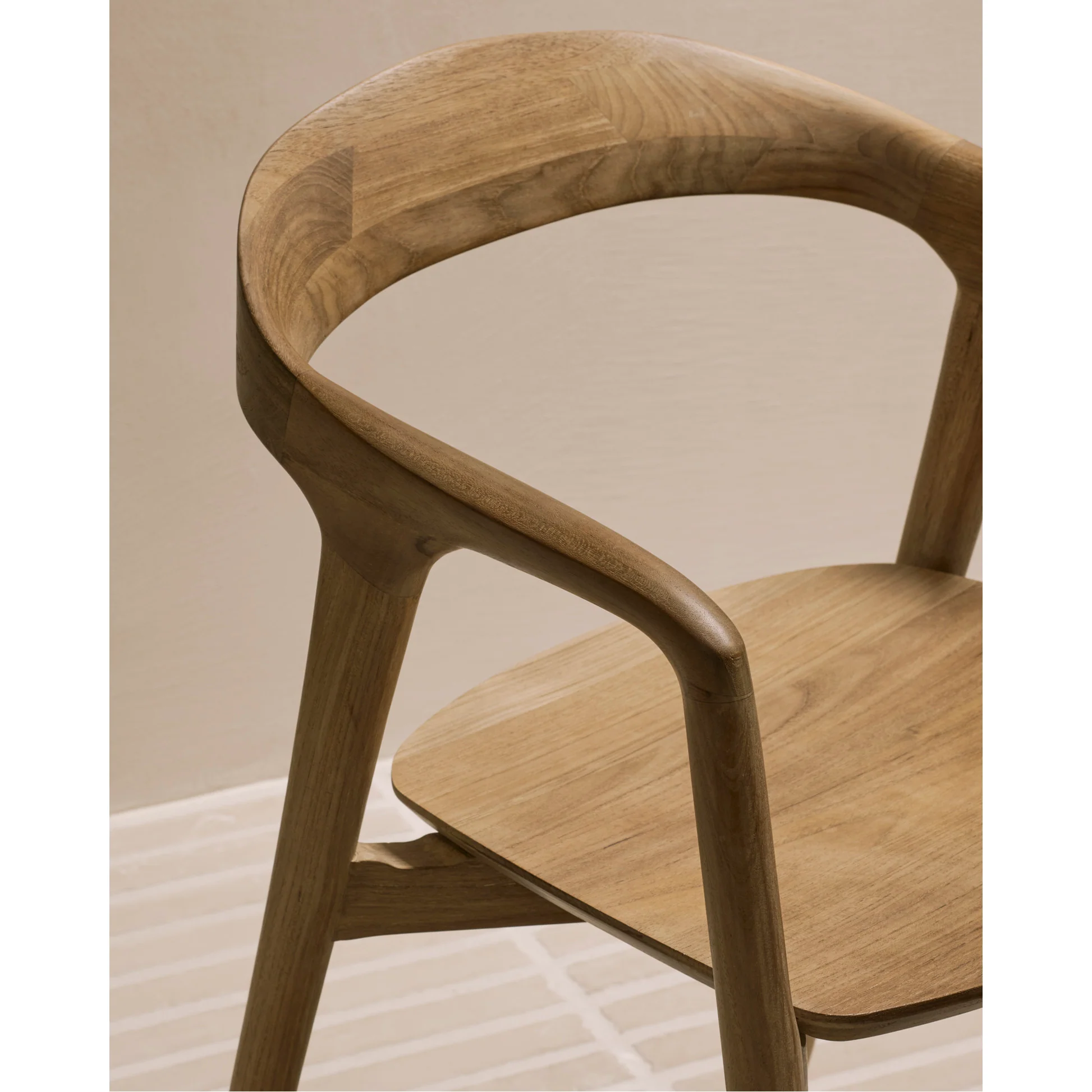 Bok Dining Chair With Armrest - Teak - Image 10