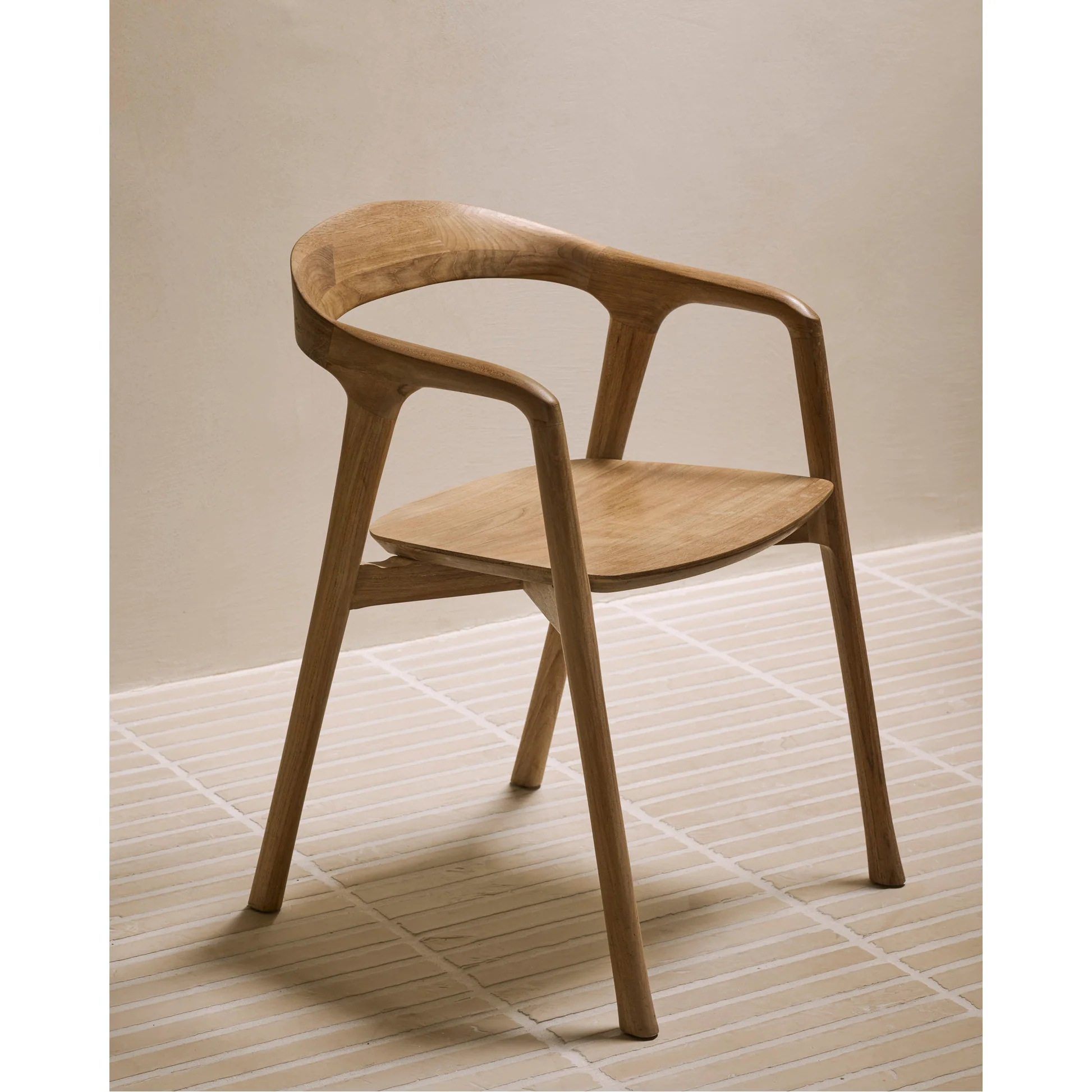 Bok Dining Chair With Armrest - Teak - Image 11