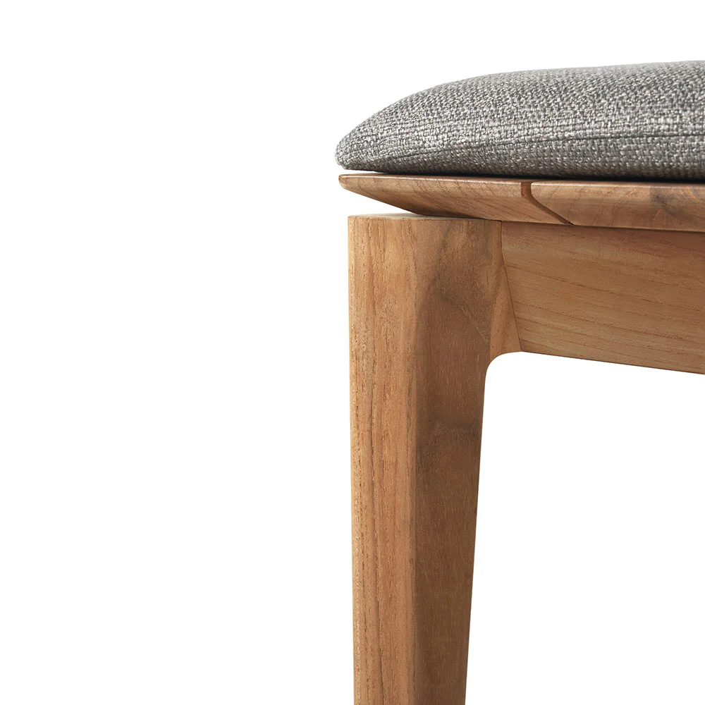 Bok Outdoor Bench - Teak, Mocha Cushion - Image 4