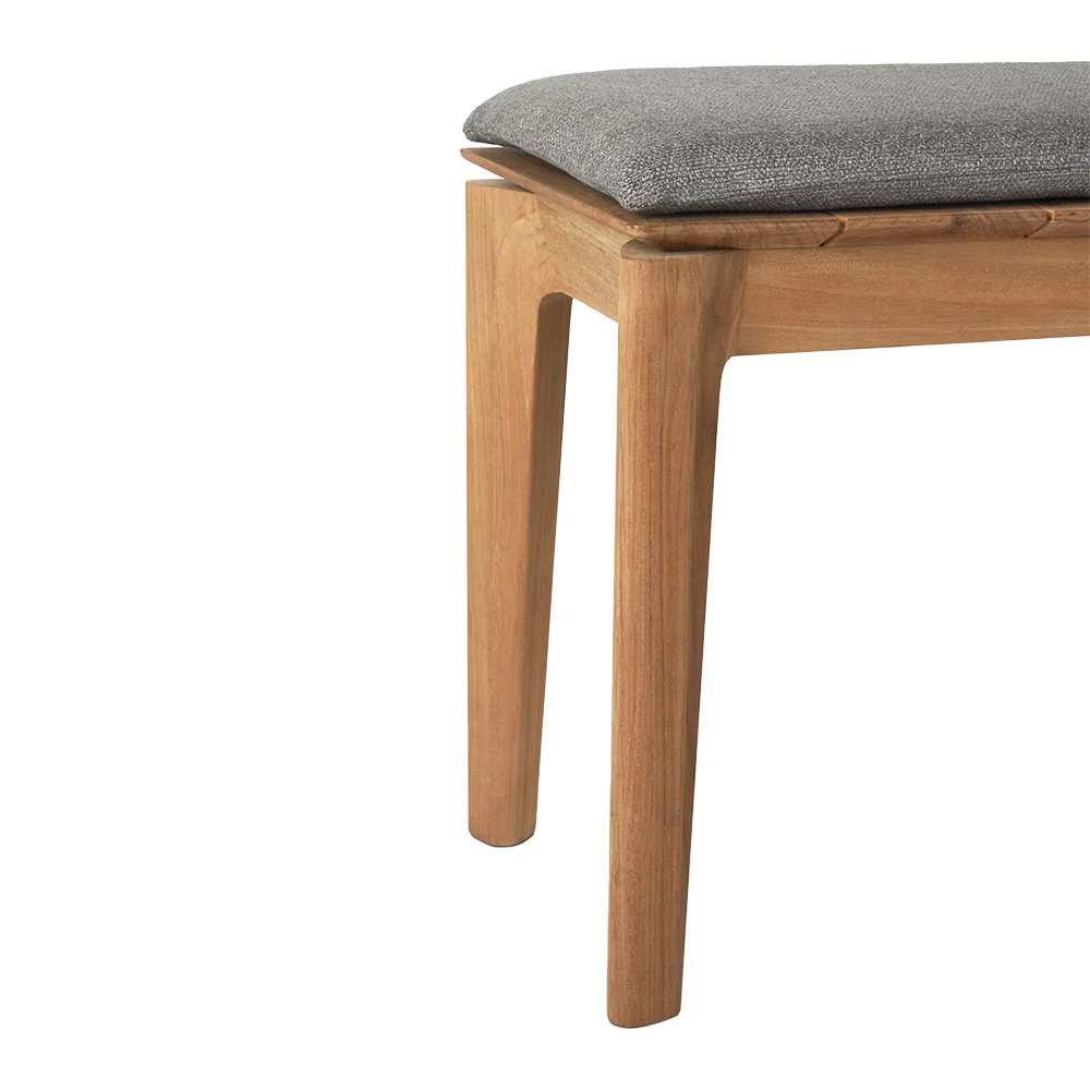 Bok Outdoor Bench - Teak, Mocha Cushion - Image 5